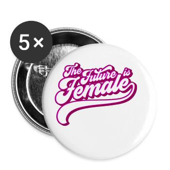 Empowering women for the future | Colors can be changed - Buttons large 2.2''/56 mm (5-pack) - white - Front