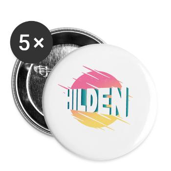 Hilden Germany City Font Vintage Retro - Buttons large 2.2''/56 mm (5-pack) - white - Front