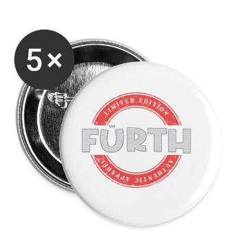 Fürth Deutschland Stadt Skyline Heimat Liebe - Buttons groß 56 mm (5er Pack) - Weiß - Vorne