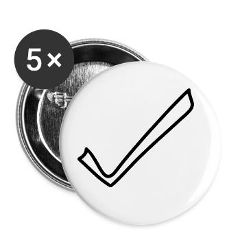 Crochet Emoji Esquisse Dessin Noir - Lot de 5 grands badges (56 mm) - blanc - Devant