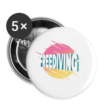 Freediving Freediving Freediving Diving - Buttons large 2.2''/56 mm (5-pack) - white - Front