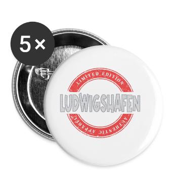 Ludwigshafen Germany City Skyline Home - Buttons large 2.2''/56 mm (5-pack) - white - Front