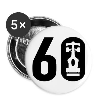 60 Formula Motorsport - Buttons large 2.2''/56 mm (5-pack) - white - Front