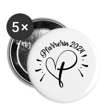 Pfarrerin 2024 Ausbildung Studium Ordination Beruf - Buttons groß 56 mm (5er Pack) - Weiß - Vorne