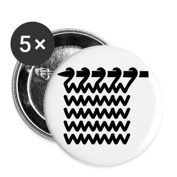 tricot - Lot de 5 grands badges (56 mm) - blanc - Devant
