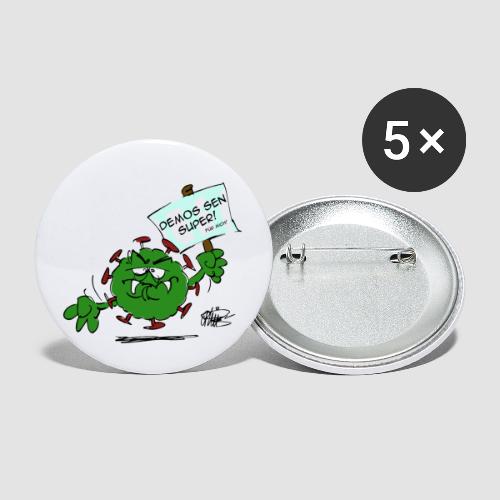 Coroni Demo - Buttons groß 56 mm (5er Pack)