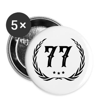 77 Number wreath - Buttons large 2.2''/56 mm (5-pack) - white - Front