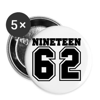1962 - Buttons large 2.2''/56 mm (5-pack) - white - Front