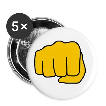 Emoji Fist Sketch Couleur - Lot de 5 grands badges (56 mm) - blanc - Devant