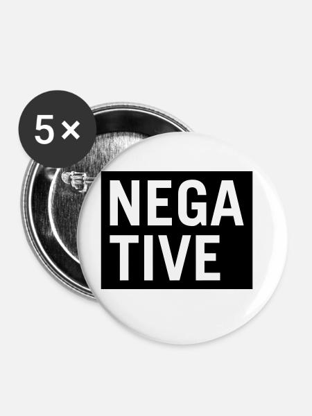 Negative - Buttons large 2.2''/56 mm (5-pack) - white