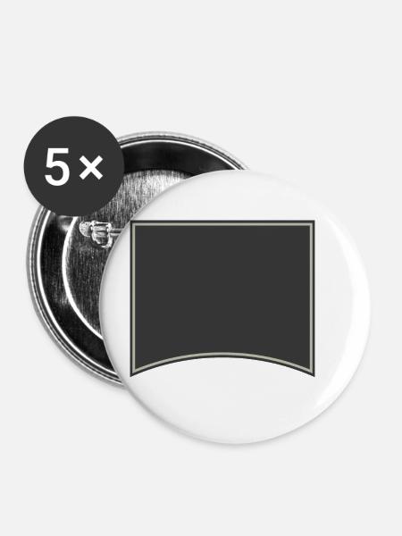 Banner groß - Buttons groß 56 mm (5er Pack) - Weiß