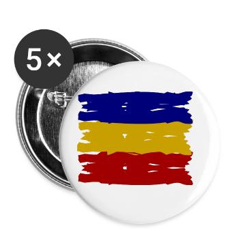 Les Roumains - Lot de 5 grands badges (56 mm) - blanc - Devant