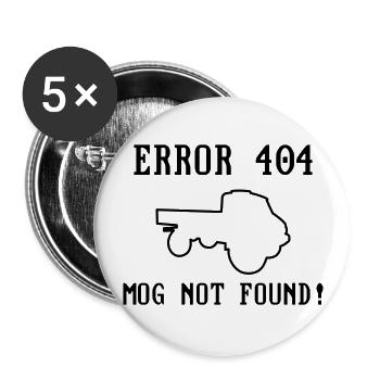 Error 404 Mog not found! - editierbar - Unimog - Buttons groß 56 mm (5er Pack) - Weiß - Vorne