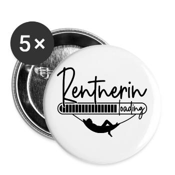 Rentnerin loading Ladebalken mit Hängematte - Buttons groß 56 mm (5er Pack) - Weiß - Vorne