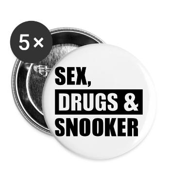 snooker - Buttons large 2.2''/56 mm (5-pack) - white - Front