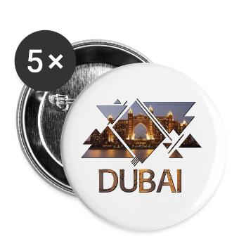 Dubai Vereinigte Arabische Emirate The Palm - Buttons groß 56 mm (5er Pack) - Weiß - Vorne
