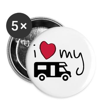 i love my camper. I love my RV. Vacation - Buttons large 2.2''/56 mm (5-pack) - white - Front