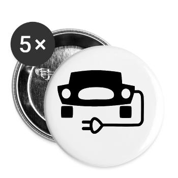 The electric vehicle revolution - Buttons large 2.2''/56 mm (5-pack) - white - Front