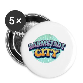 Darmstadt Germany City Font Pop Art Comic - Buttons large 2.2''/56 mm (5-pack) - white - Front