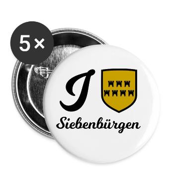 Ich liebe Siebenbürgen - Buttons groß 56 mm (5er Pack) - Weiß - Vorne