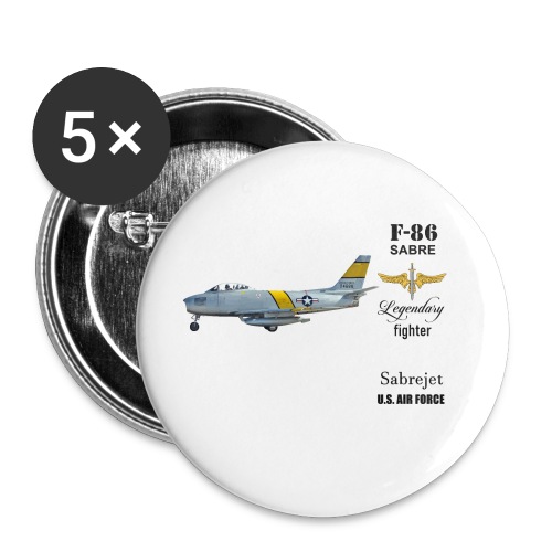 F-86 Sabre - Buttons groß 56 mm (5er Pack)