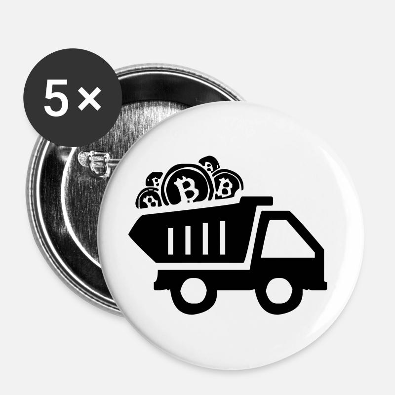 Bitcoin interest - Buttons large 2.2''/56 mm (5-pack) - white