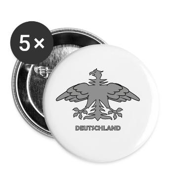 Deutscher Vogel - Buttons groß 56 mm (5er Pack) - Weiß - Vorne