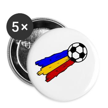 Les joueurs de baseball de Roumanie - Lot de 5 grands badges (56 mm) - blanc - Devant