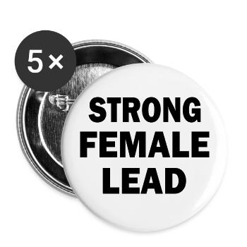Strong female lead - Lot de 5 grands badges (56 mm) - blanc - Devant