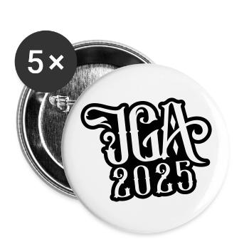 Jga 2025 Junggesellenabschied - Buttons groß 56 mm (5er Pack) - Weiß - Vorne