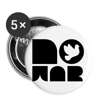 Chemise sans guerre - Lot de 5 grands badges (56 mm) - blanc - Devant