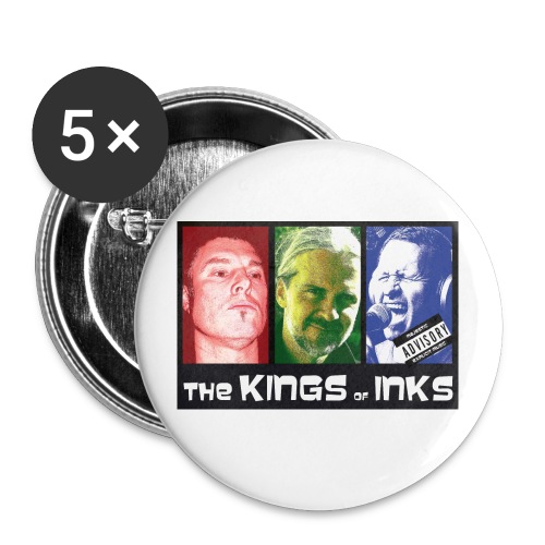 The Kings of Inks Explicit Music nur schwarz jpg - Buttons groß 56 mm (5er Pack)
