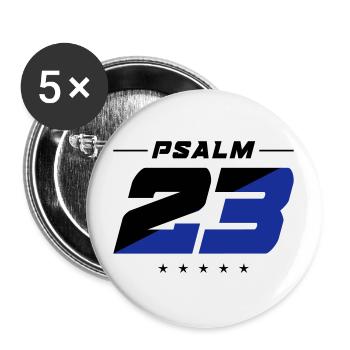 psalm 23 bible verse - Buttons large 2.2''/56 mm (5-pack) - white - Front