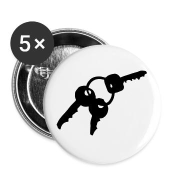 Keychain - keys - key - Buttons large 2.2''/56 mm (5-pack) - white - Front