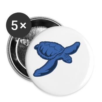 Sea turtle - Buttons large 2.2''/56 mm (5-pack) - white - Front