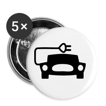 Car Sticker Electrics - Buttons large 2.2''/56 mm (5-pack) - white - Front