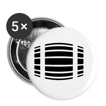 Fass - Buttons groß 56 mm (5er Pack) - Weiß - Vorne
