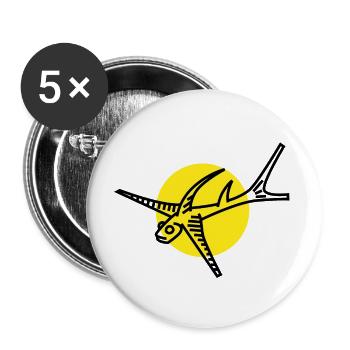 ORO 01 - Buttons large 2.2''/56 mm (5-pack) - white - Front