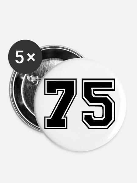 75 - Buttons groß 56 mm (5er Pack) - Weiß