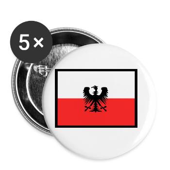 Supporters de Pologne - Lot de 5 grands badges (56 mm) - blanc - Devant