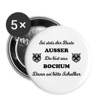Chez soi dans la région de la Ruhr - Lot de 5 grands badges (56 mm) - blanc - Devant