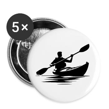 Wendiges Kayak Boot für Kayaktouren - Buttons groß 56 mm (5er Pack) - Weiß - Vorne