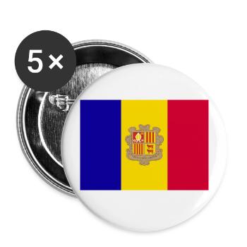 Andorra - Buttons large 2.2''/56 mm (5-pack) - white - Front
