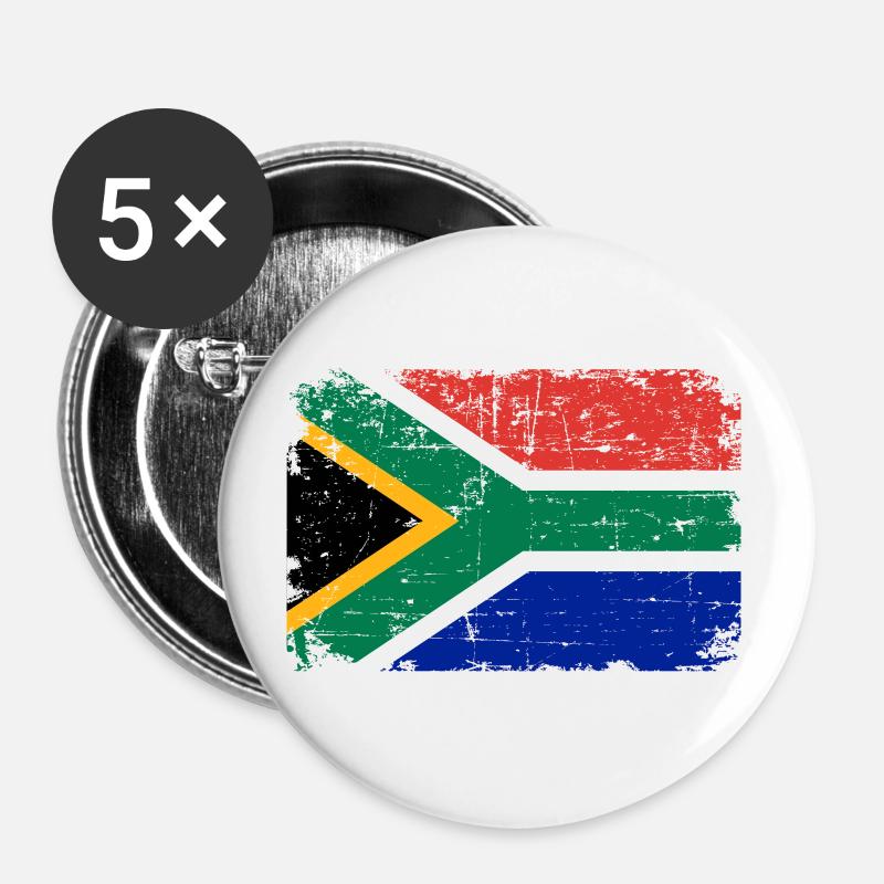 South Africa - Buttons large 2.2''/56 mm (5-pack) - white
