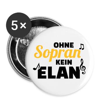 Chor - Buttons groß 56 mm (5er Pack) - Weiß - Vorne