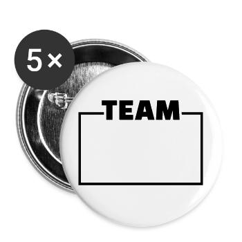 Team - Buttons groß 56 mm (5er Pack) - Weiß - Vorne