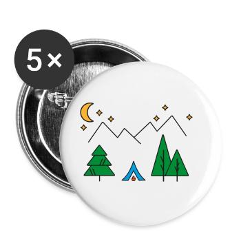 camping - Buttons large 2.2''/56 mm (5-pack) - white - Front