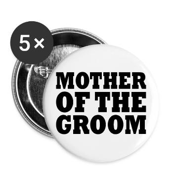 Mother of the groom - Buttons large 2.2''/56 mm (5-pack) - white - Front