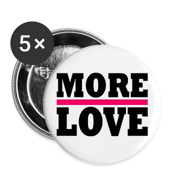 More love - Buttons large 2.2''/56 mm (5-pack) - white - Front