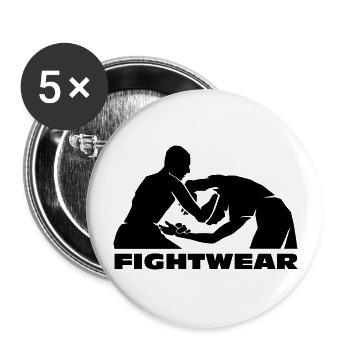 Wing Chun | Fightwear | black - Buttons large 2.2''/56 mm (5-pack) - white - Front